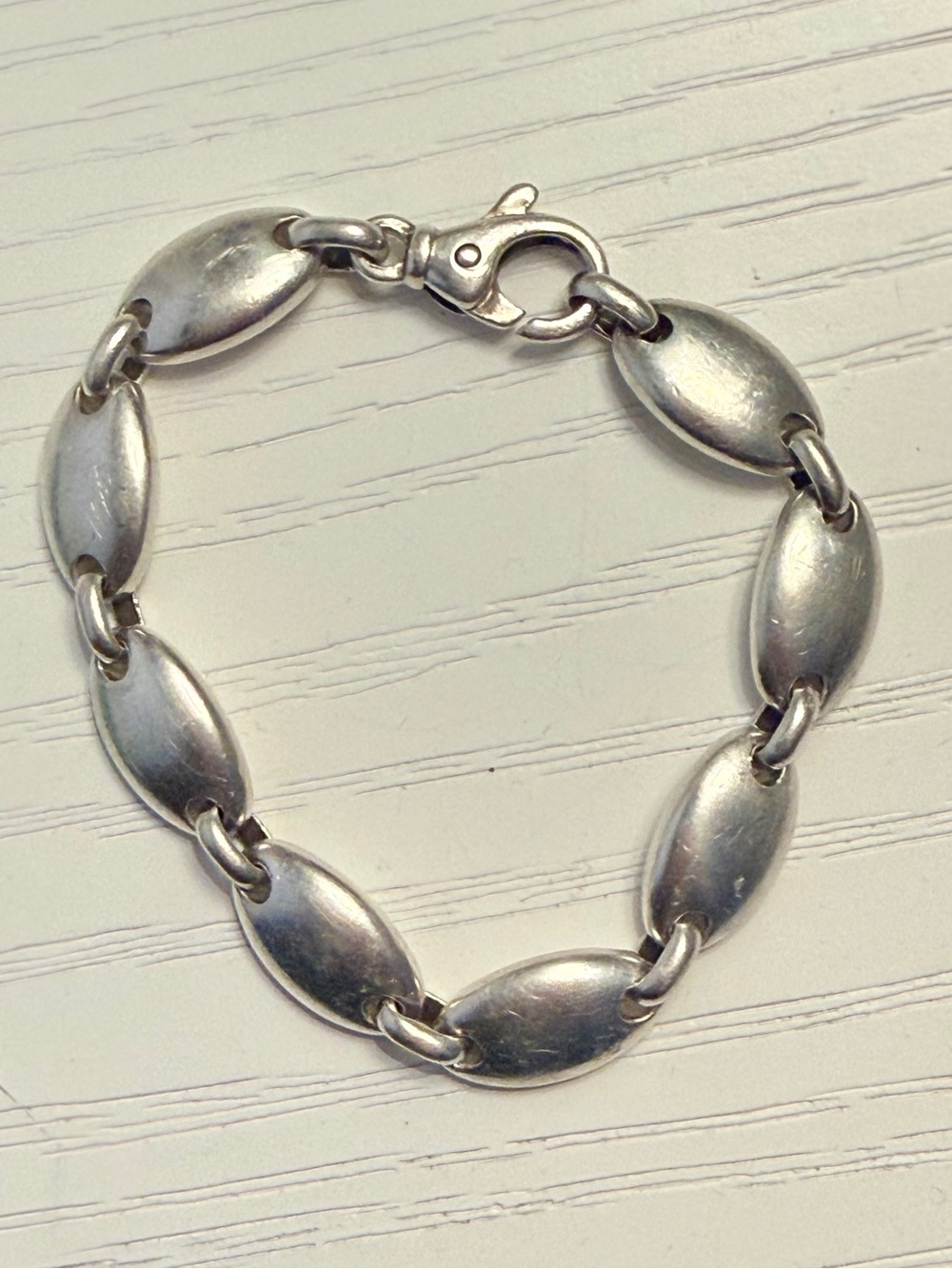🏷️ Authentic Vintage Tiffany & Co Pebble Link Bracelet Sterling Silver 925 8”